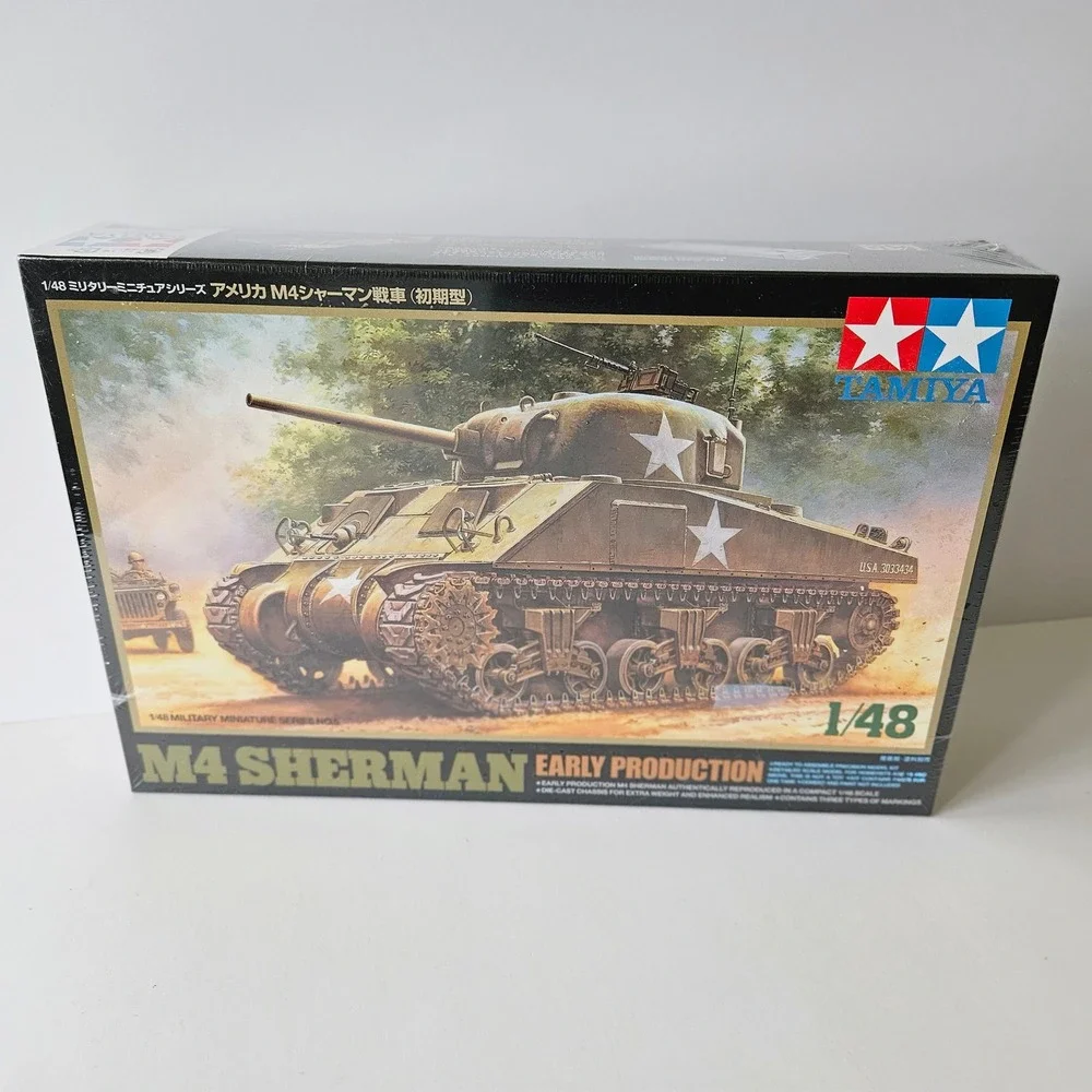 Tamiya M4 Sherman Tank Early Production Model Kit 1/48 Scale Military Mini No 5